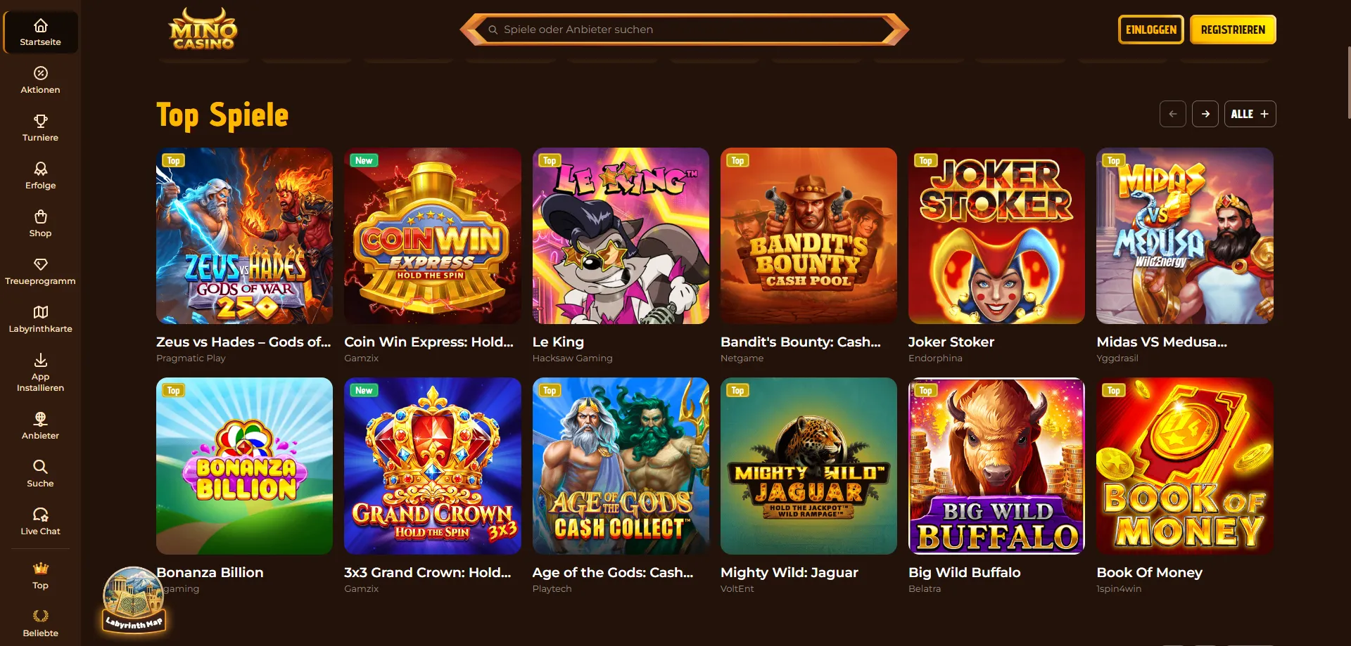 Mino Casino No Deposit Freispiele für Slots ohne Einzahlung nutzen