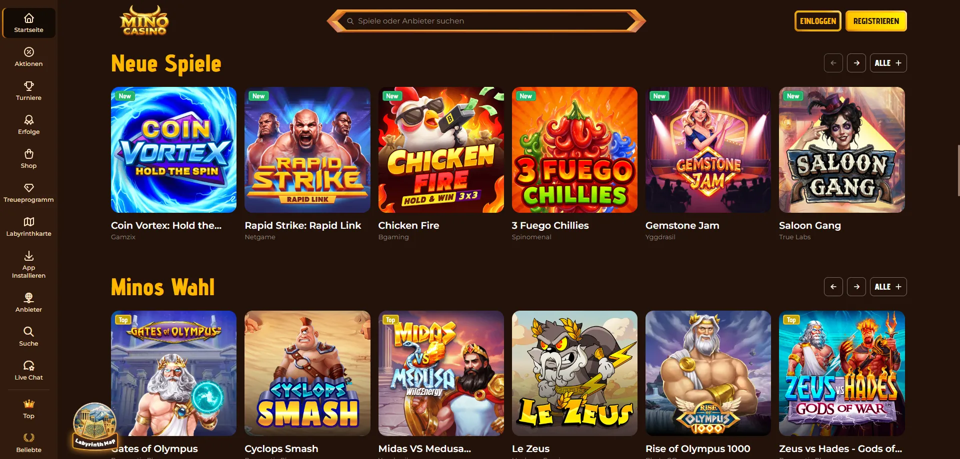 Mino Casino Spielautomaten &ndash; &uuml;ber 3000 Slots online spielen